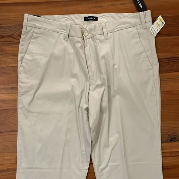 Nautica Classic Fit Peformance Khaki Chino Pants Mens Size 38x30 P7301N NEW - Picture 12 of 13